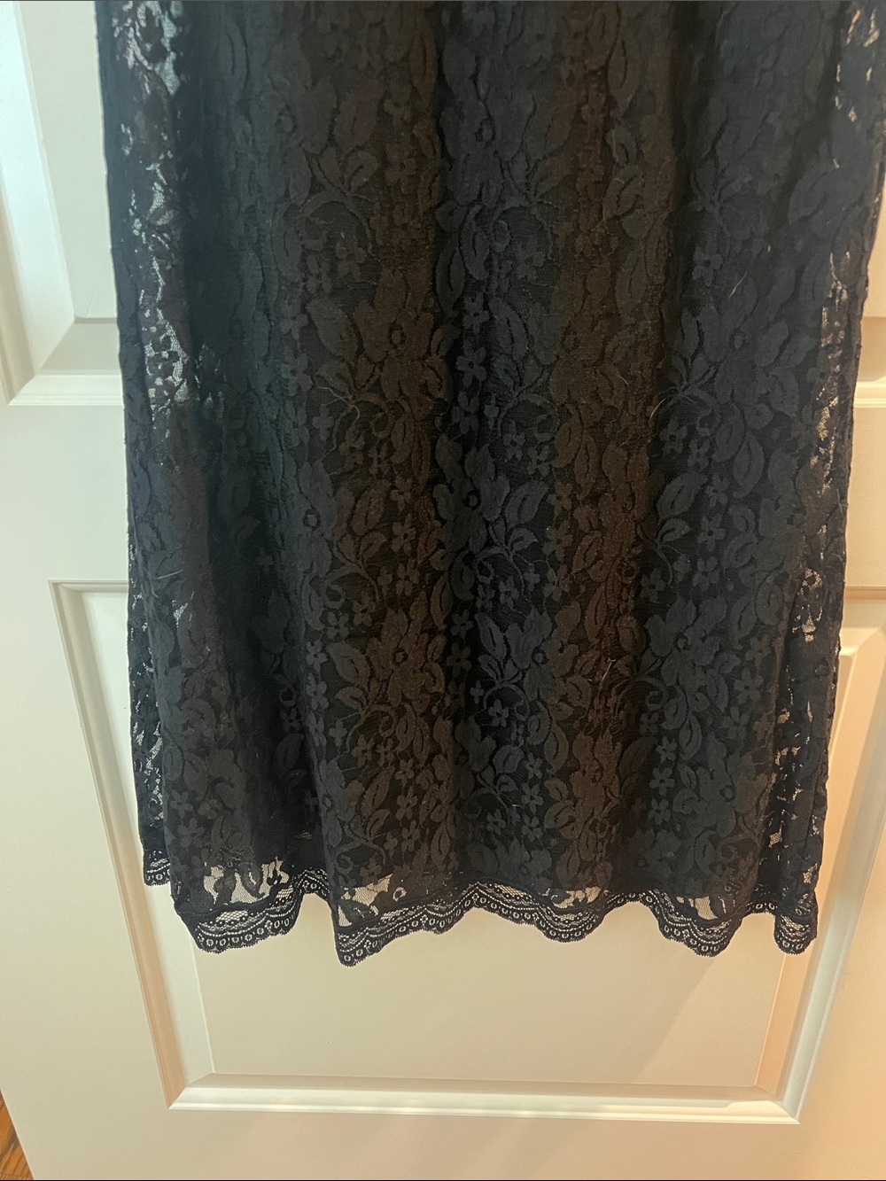 Aqua Black Lace Maxi Slip Dress - Picture 3 of 6